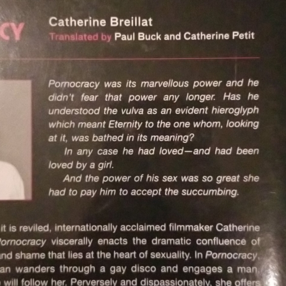 Like New - Book / Pornocracy by Catherine Breillat - Picture 4 of 4